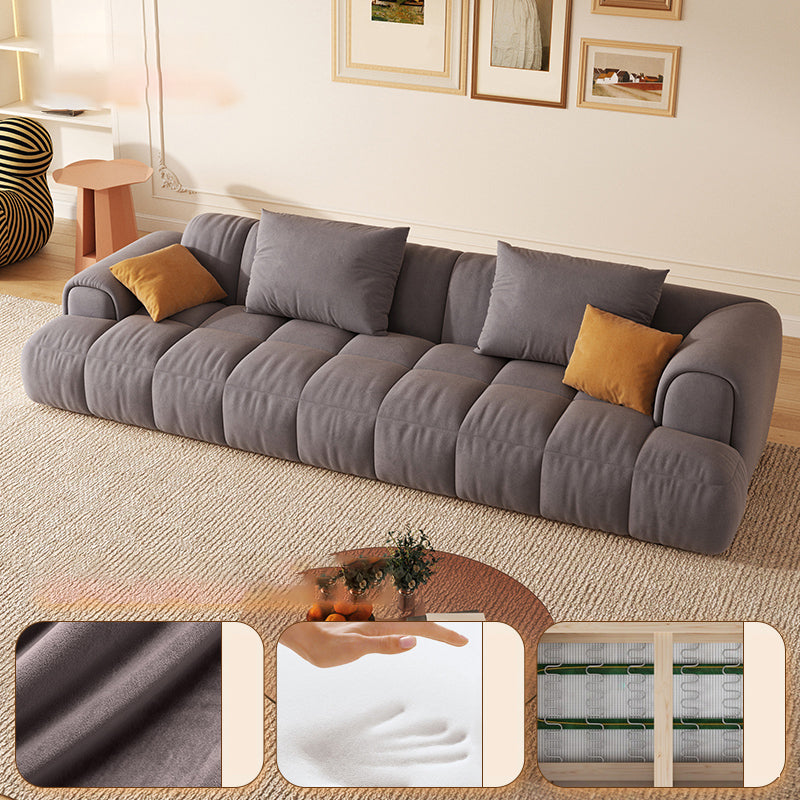 Scandinavian Recessed Arm Sofa 28.7" H Blocks Sofa with Pillows