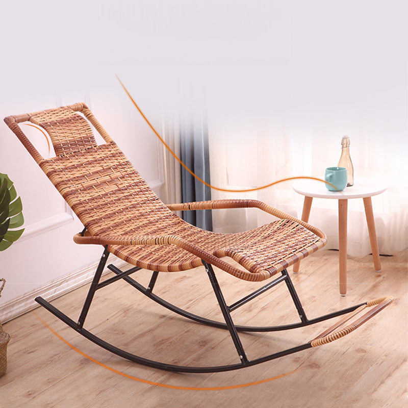 Indoor Rattan Rocking Chair Mid-Century Modern Rocking Chair