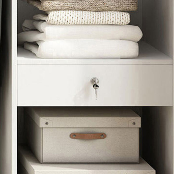 Contemporary Style Wardrobe Armoire Wood Armoire with Sliding Door for Bedroom