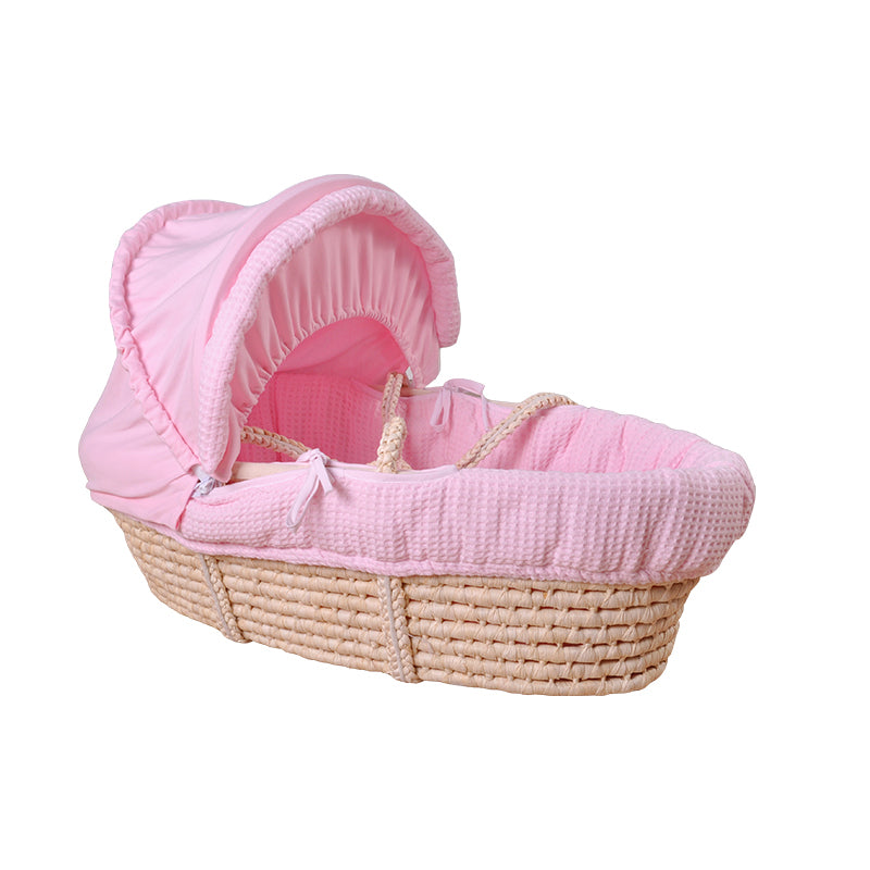 Portable Wicker Crib Cradle Natural Oval Crib Cradle for Toddler
