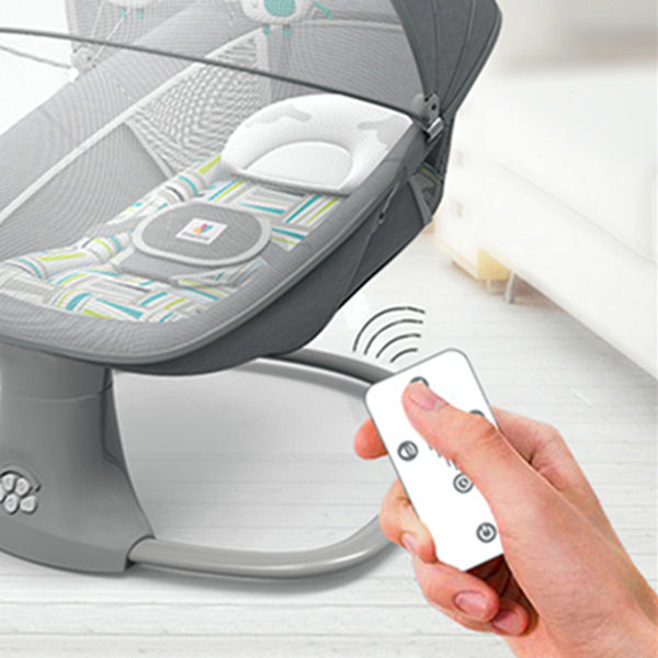 Metal Rocking Baby Crib Cradle Electric Oval Cradle with Mattress