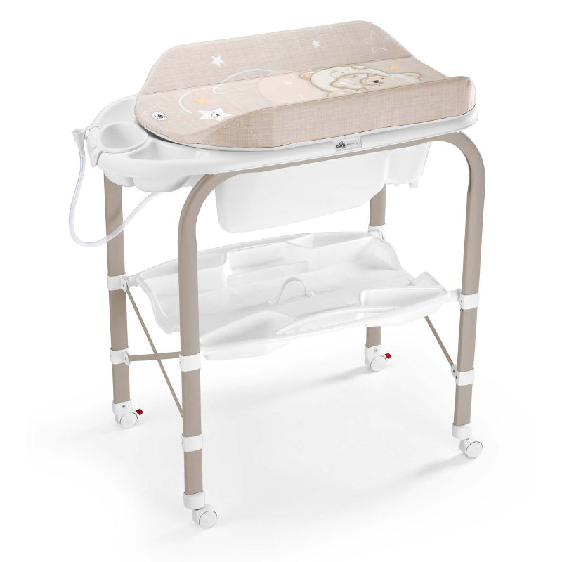 21.5" W Baby Changing Table in Light yellow, Portable Changing Table with Pad