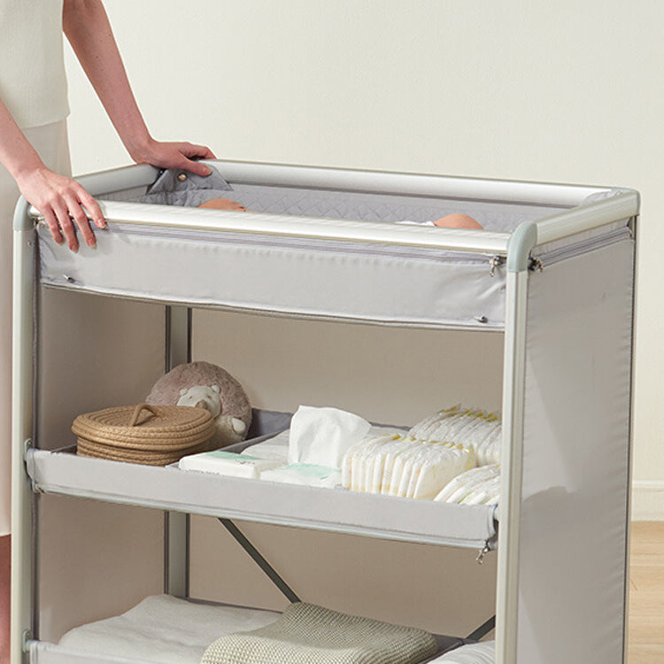 Safety Rails Baby Changing Table Flat Top Changing Table with Storage
