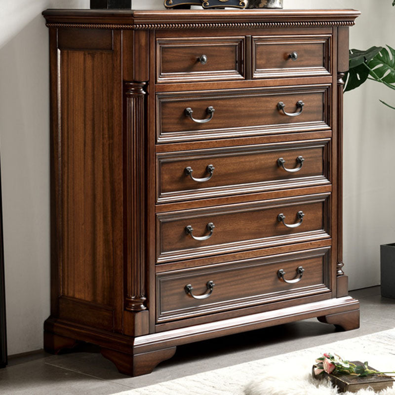 Contemporary Horizontal Double Dresser Wood Storage Chest for Bedroom