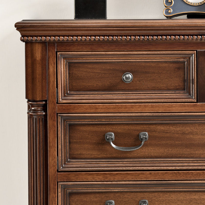 Contemporary Horizontal Double Dresser Wood Storage Chest for Bedroom