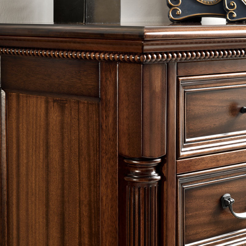 Contemporary Horizontal Double Dresser Wood Storage Chest for Bedroom