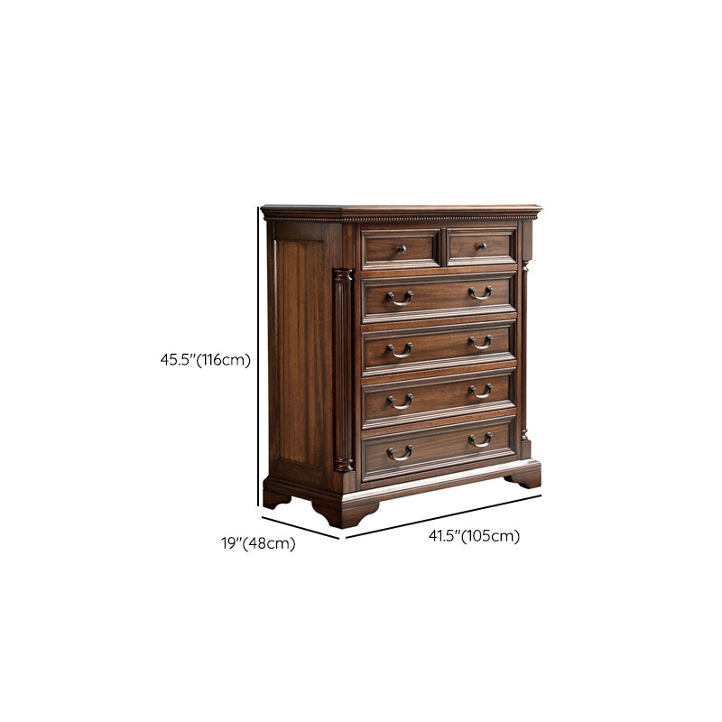 Contemporary Horizontal Double Dresser Wood Storage Chest for Bedroom