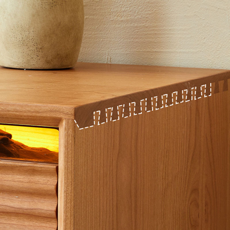 Contemporary Horizontal Double Dresser Wooden Storage Chest Dresser for Bedroom