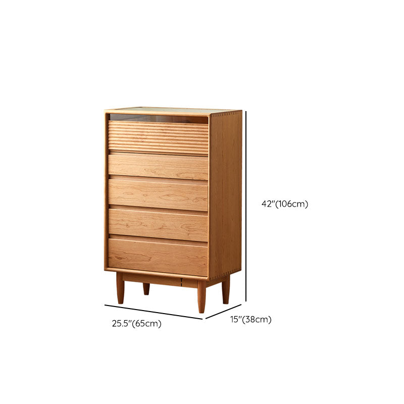 Contemporary Horizontal Double Dresser Wooden Storage Chest Dresser for Bedroom