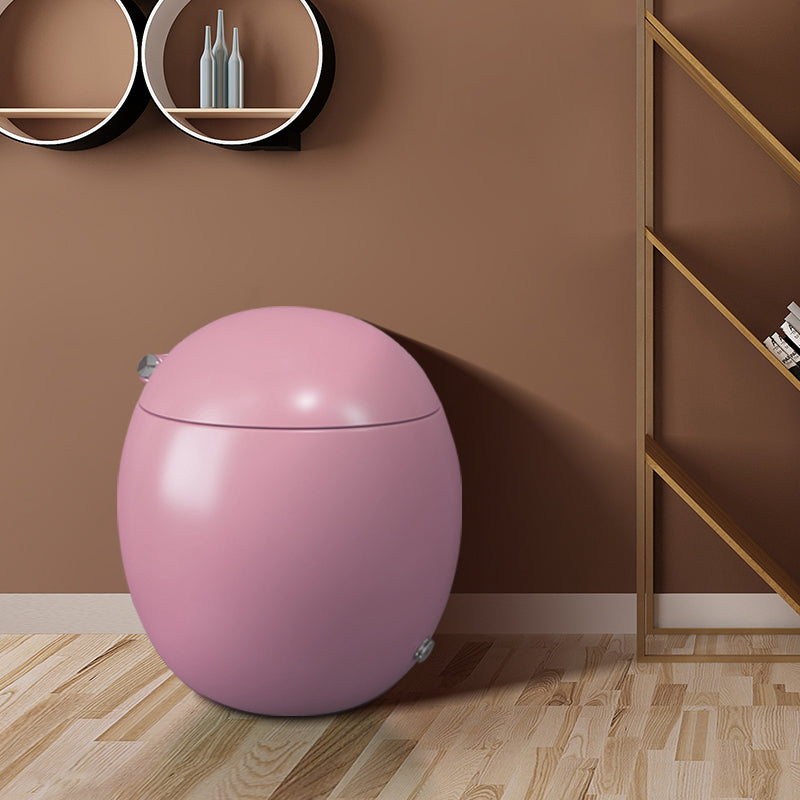 Round Smart Toilet Stain Resistant Floor Mount Bidet with Heated Seat
