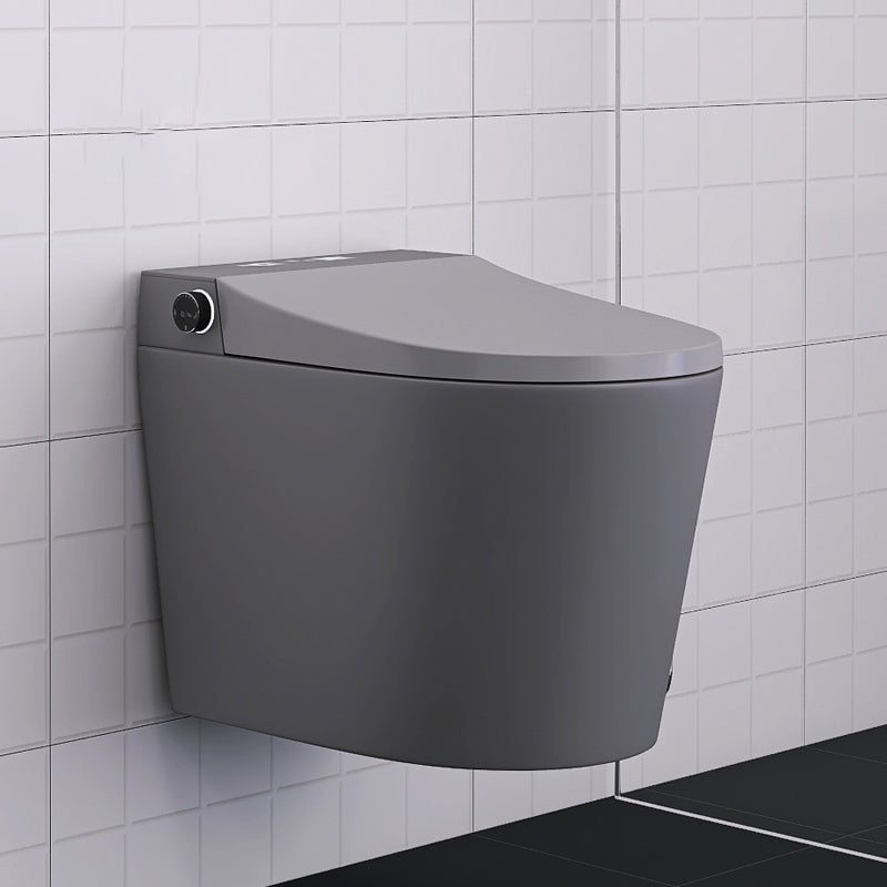 Smart Toilet Antimicrobial Foot Sensor Elongated Wall Hung Toilet Set