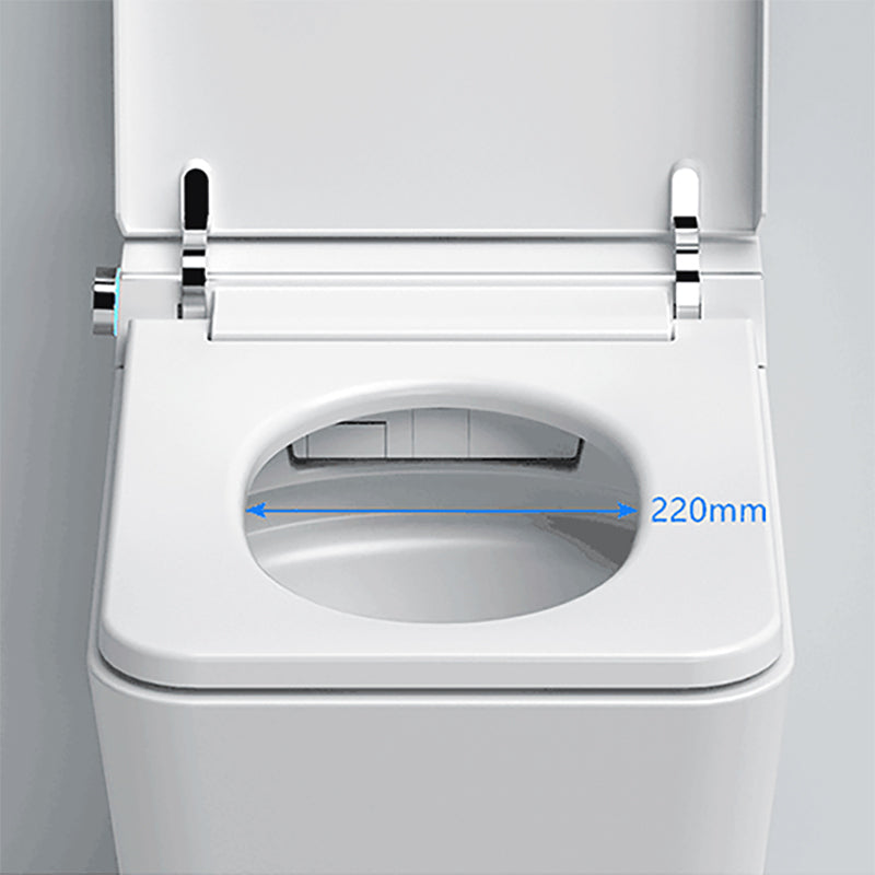 Contemporary Smart Bidet Dryer Elongated Ceramic Wall Mounted Bidet