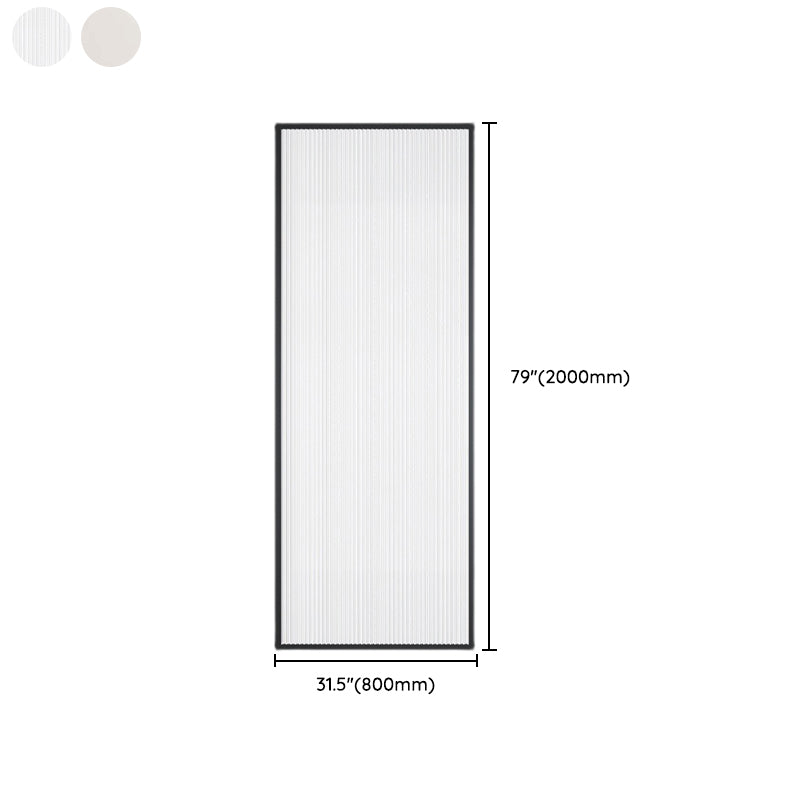 Black Fixed Shower Screen Full Frame Half Partition Bathroom Door