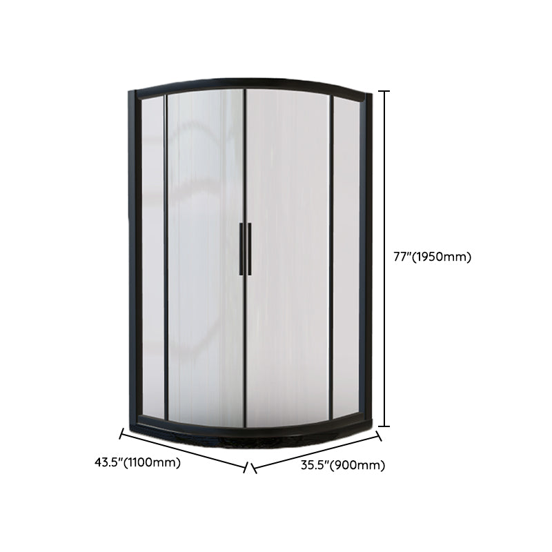 Easy Clean Glass Shower Enclosure Black Neo-Angle Shower Kit