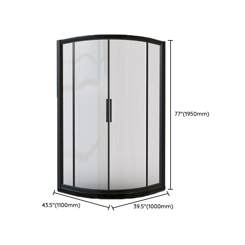 Easy Clean Glass Shower Enclosure Black Neo-Angle Shower Kit