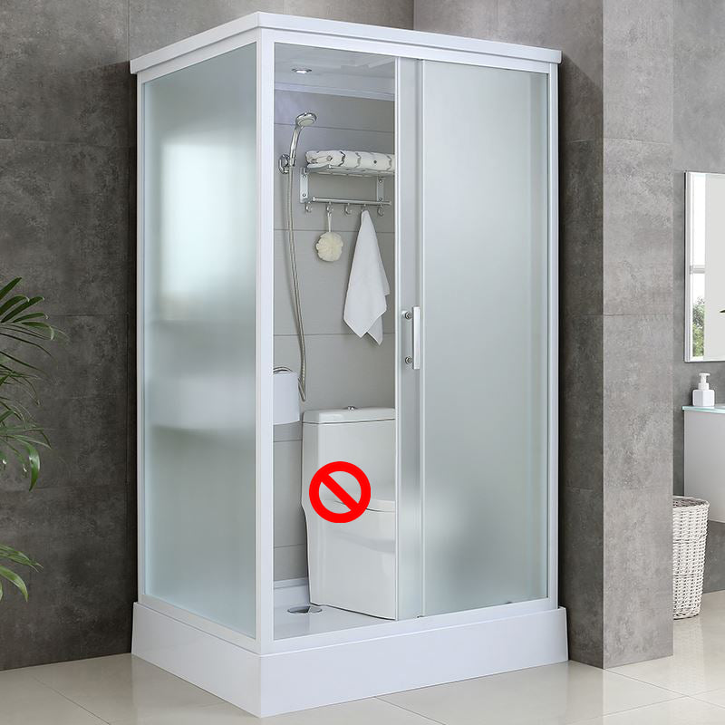 Single Sliding Rectangle Shower Kit Tempered Framed Shower Stall