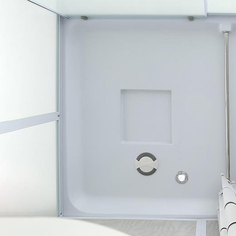 Single Sliding Rectangle Shower Kit Tempered Framed Shower Stall