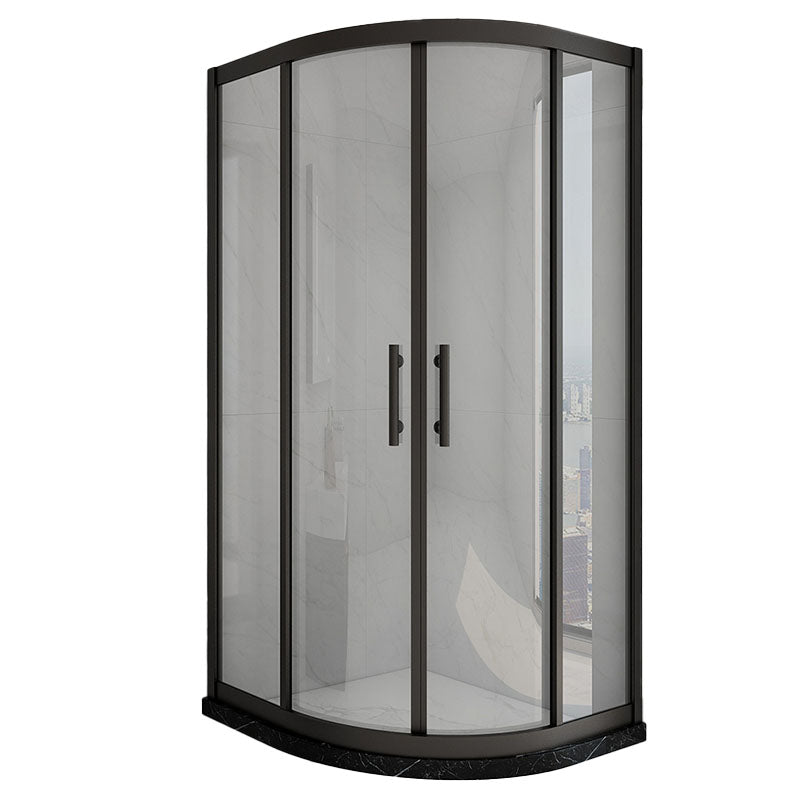 Black Neo-Angle Shower Enclosure Easy Clean Glass Shower Enclosure on Corner