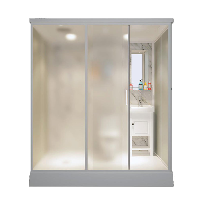 Rectangle Shower Stall Tempered Glass Shower Stall with Shower Base