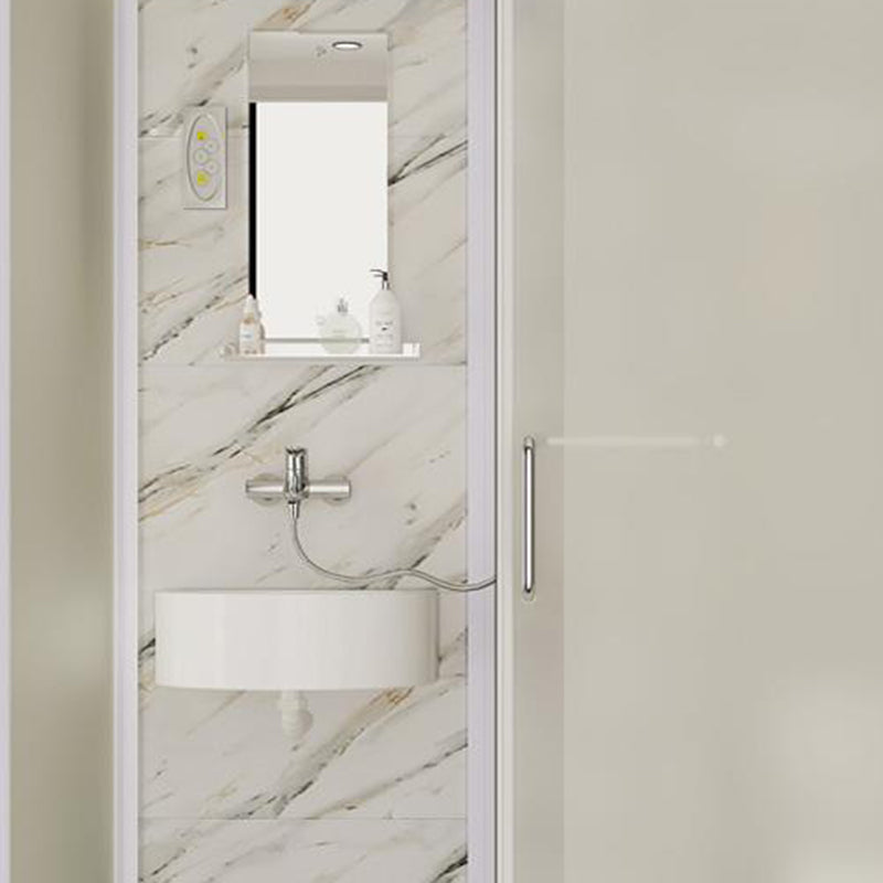 Rectangle Shower Stall Tempered Glass Shower Stall with Shower Base