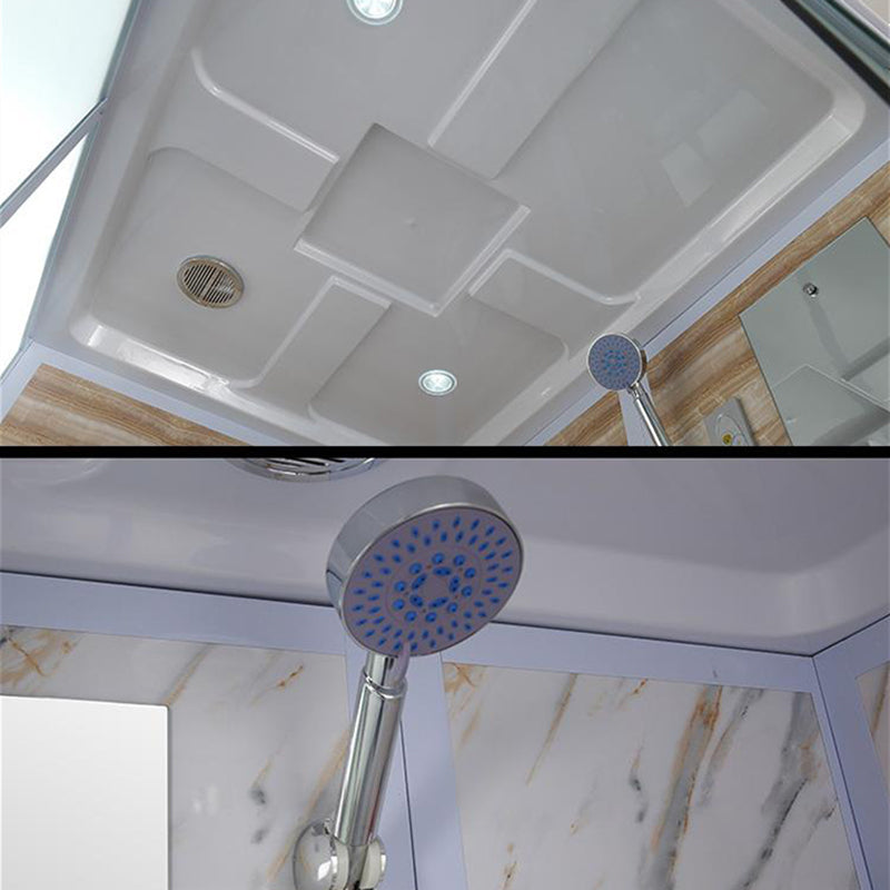 Rectangle Shower Stall Tempered Glass Shower Stall with Shower Base