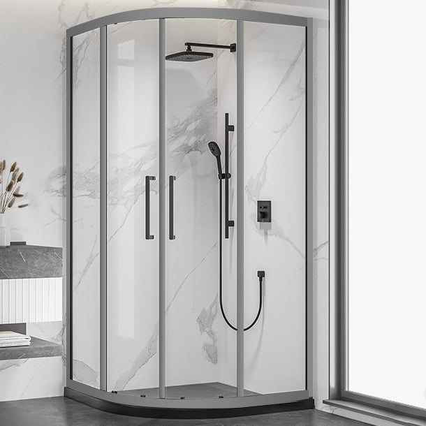 Full Frame Double Sliding Shower Door Tempered Glass Shower Screen