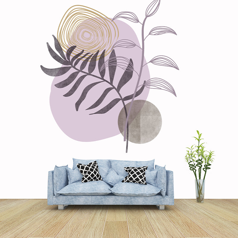 Plant Illustration Wall Mural Wallpaper Environment Friendly Sitting Room Wall Mural