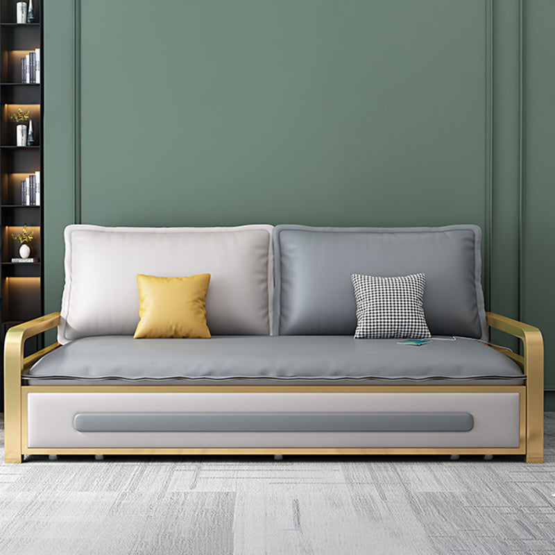 Square Arms   Sleeper Sofa    Pillow Back  Glam  Convertible Sofas