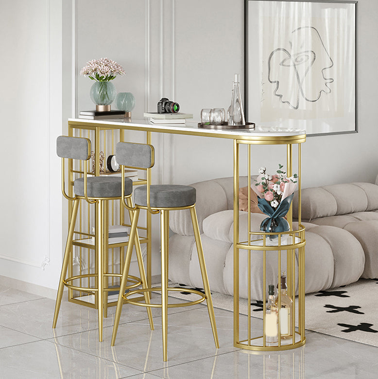 Modern Bar Table Set 1/2/3 Pcs Stone Specialty Pub Set for Living Room