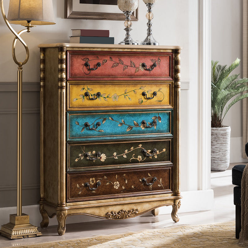 Mid-century Modern  Wooden Chest Rectangle Accent Chest with Drawers