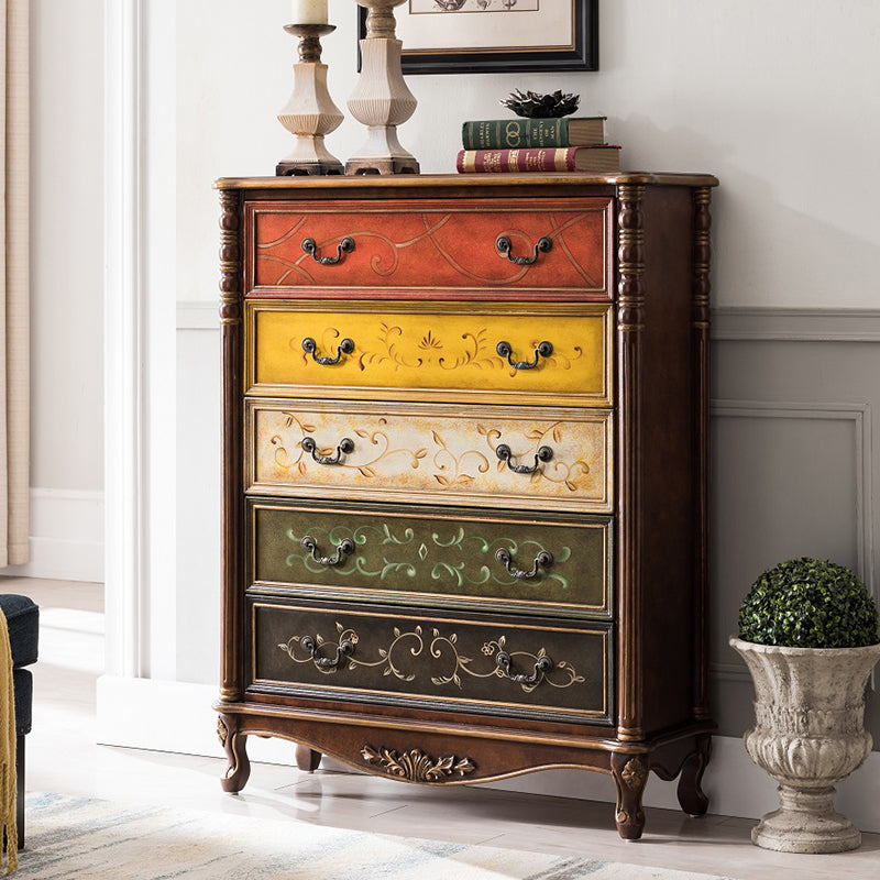 Mid-century Modern  Wooden Chest Rectangle Accent Chest with Drawers