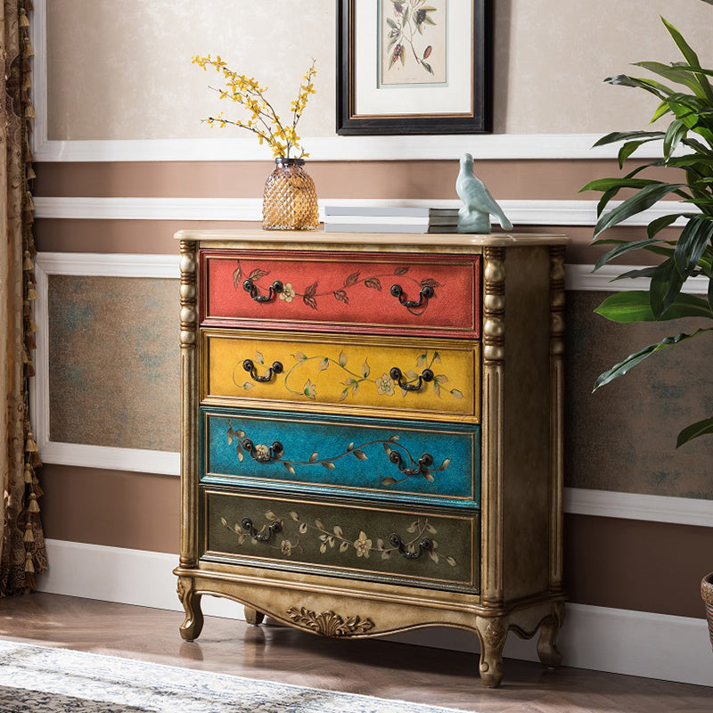 Mid-century Modern  Wooden Chest Rectangle Accent Chest with Drawers