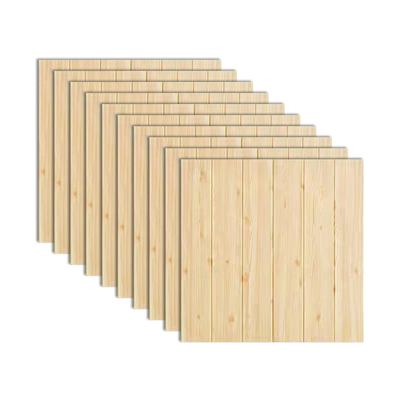 Wooden Effect Wall Panel Living Room Modern Style Peel and Stick Wall Paneling