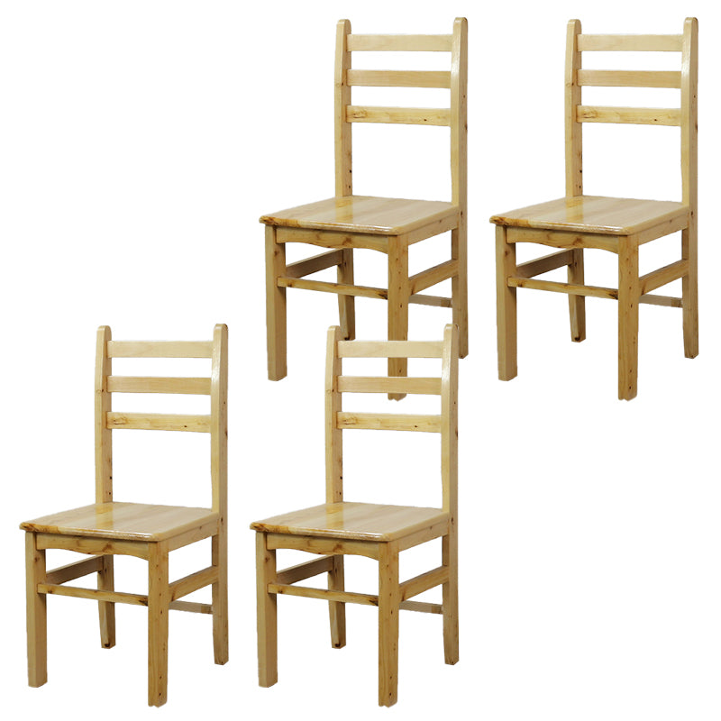 Ladder Back Side Chair Solid Wood Dining Chair for Dining Room
