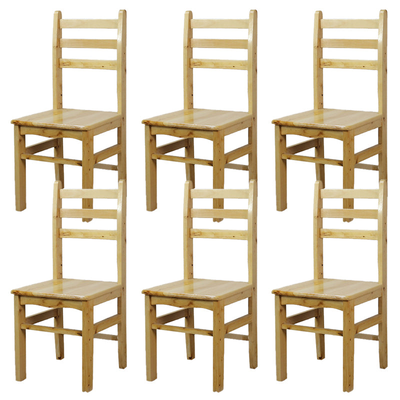 Ladder Back Side Chair Solid Wood Dining Chair for Dining Room