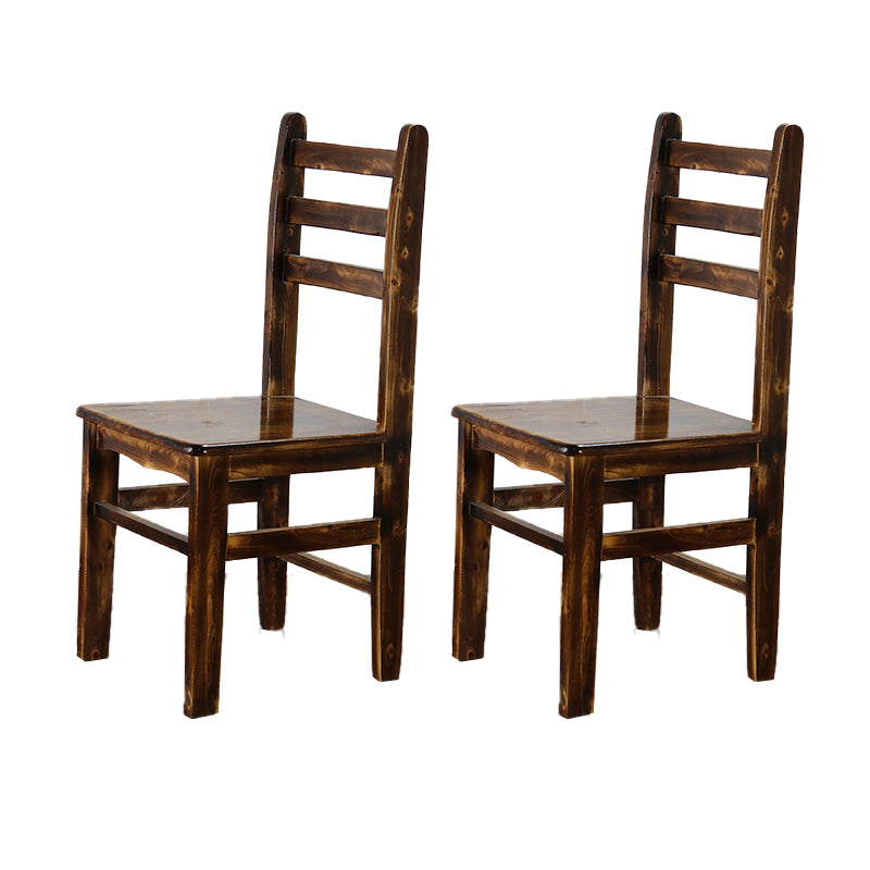 Ladder Back Side Chair Solid Wood Dining Chair for Dining Room