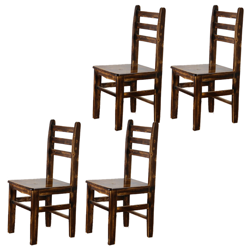 Ladder Back Side Chair Solid Wood Dining Chair for Dining Room