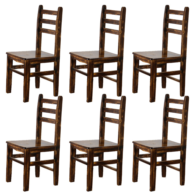 Ladder Back Side Chair Solid Wood Dining Chair for Dining Room