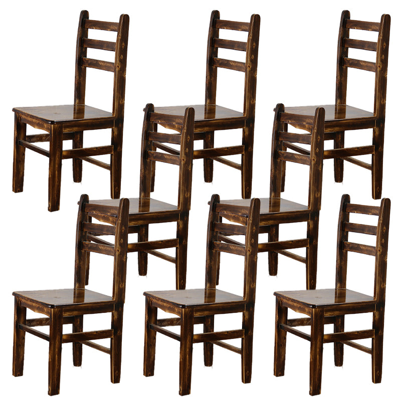 Ladder Back Side Chair Solid Wood Dining Chair for Dining Room