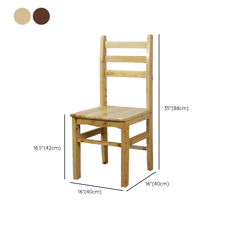 Ladder Back Side Chair Solid Wood Dining Chair for Dining Room