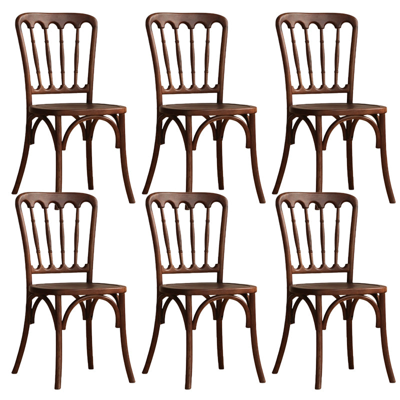 Modern Style Dining Chair Solid Wood Slat Back Side Chair for Dining Room