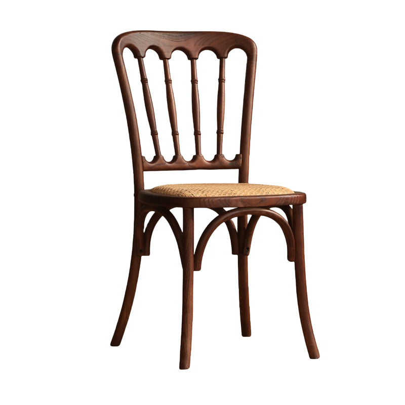Modern Style Dining Chair Solid Wood Slat Back Side Chair for Dining Room