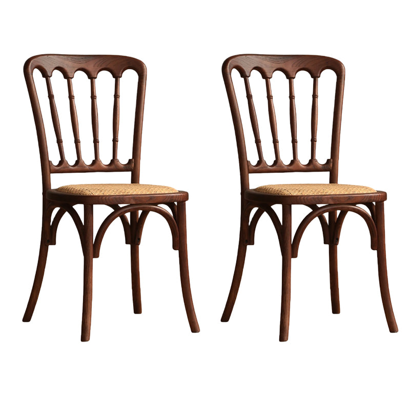 Modern Style Dining Chair Solid Wood Slat Back Side Chair for Dining Room
