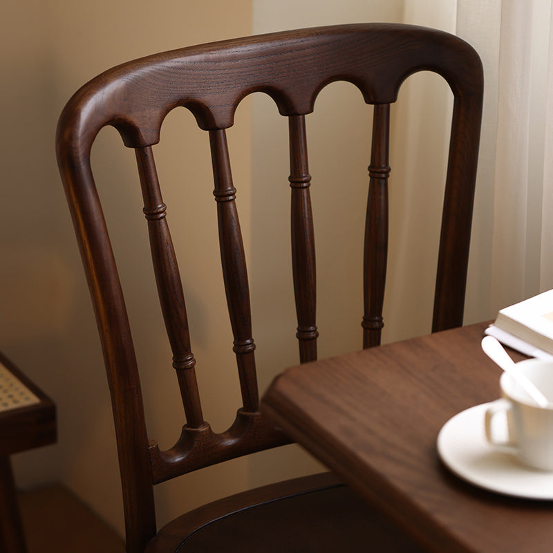 Modern Style Dining Chair Solid Wood Slat Back Side Chair for Dining Room