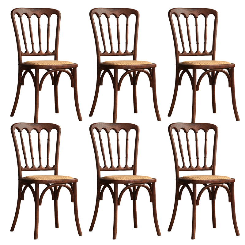 Modern Style Dining Chair Solid Wood Slat Back Side Chair for Dining Room