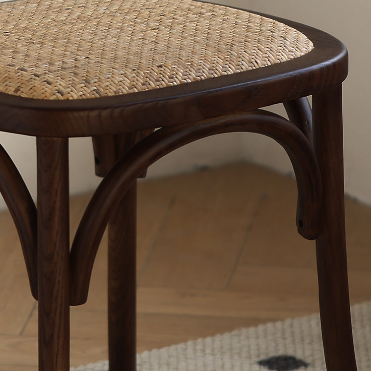 Modern Style Dining Chair Solid Wood Slat Back Side Chair for Dining Room