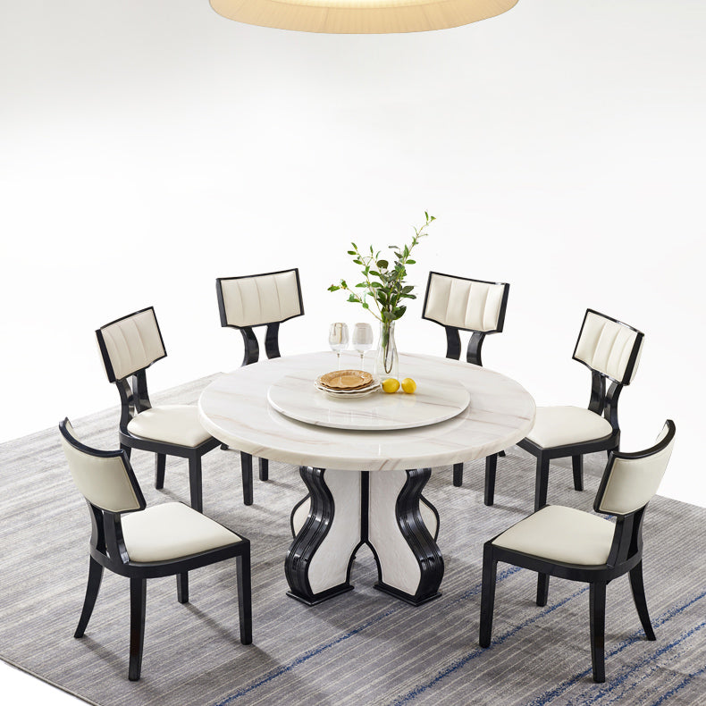 Round Table Convertible Dining Table for Kitchen Dining Room