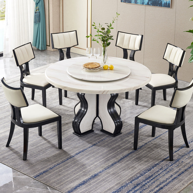 Round Table Convertible Dining Table for Kitchen Dining Room