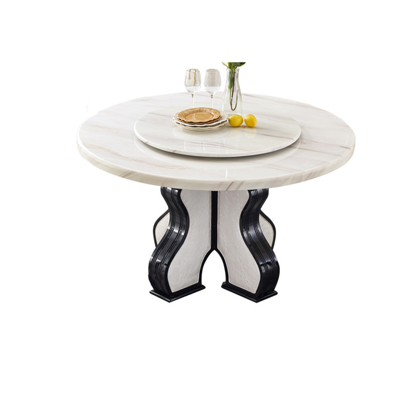 Round Table Convertible Dining Table for Kitchen Dining Room