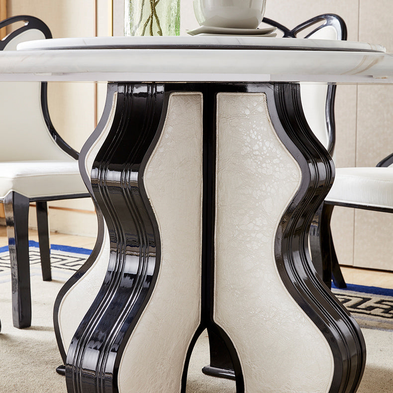 Round Table Convertible Dining Table for Kitchen Dining Room